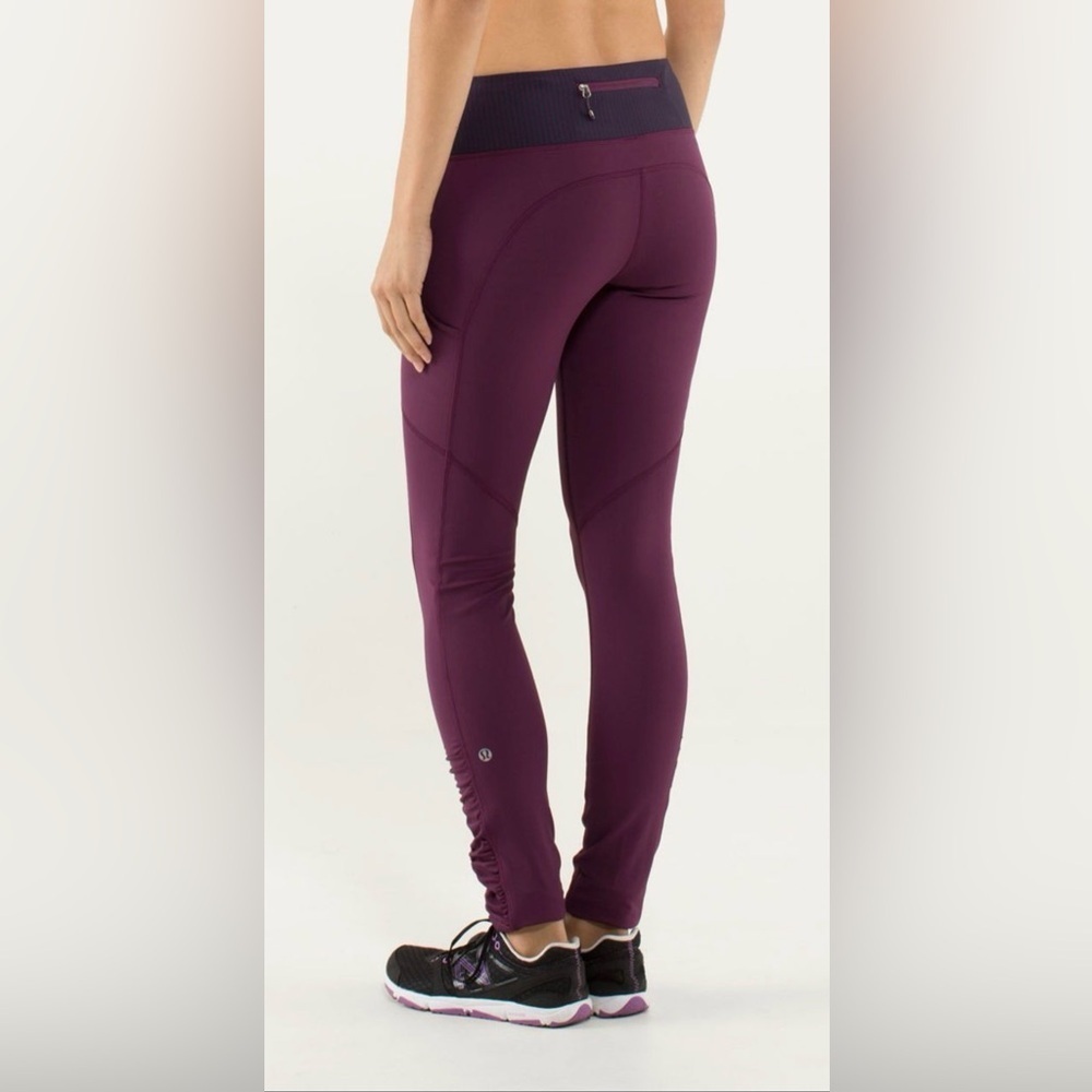 Lululemon Speed Tight *Cozy Plum / Hyper Stripe Plum with Pockets